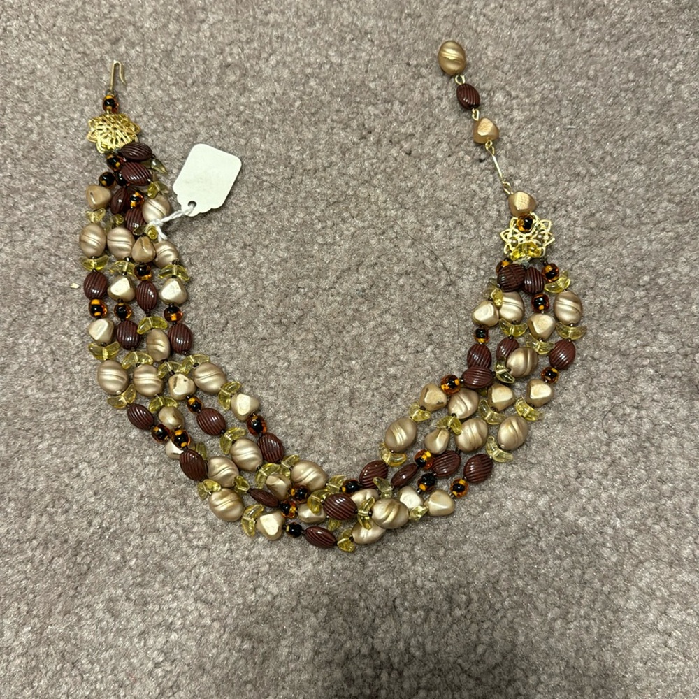 4 Strand vintage necklace